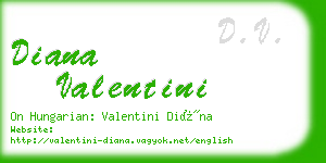 diana valentini business card